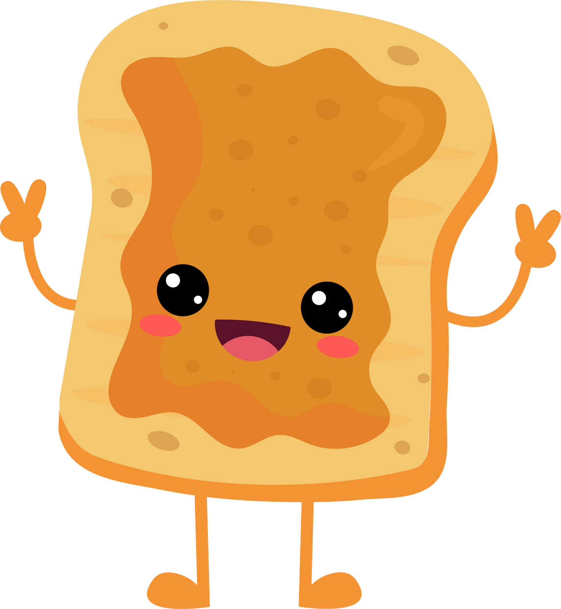 Cute Toast Peanut Butter